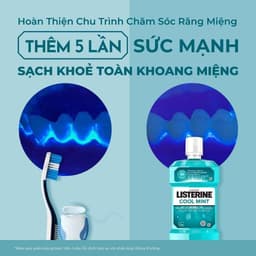 Thumbnail Bộ 2 Nước Súc Miệng Giữ Hơi Thở Thơm Mát Listerine Cool mint - Dung tích 750ml 4