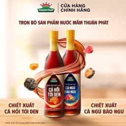 Thumbnail Combo 2 Nước mắm Thuận Phát Cá ngừ bào ngư/Cá hồi tỏi đen 490ml - Chiết xuất từ nguyên liệu hảo hạng 1