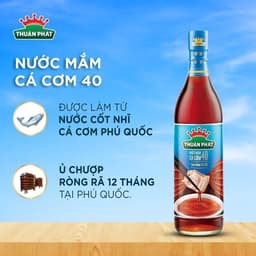Thumbnail Bộ đôi nước mắm Thuận Phát CHẤM NẤU ĐẬM ĐÀ (1 chai 40 độ đạm 610ml + 1 chai cá cơm than 740ml) 2