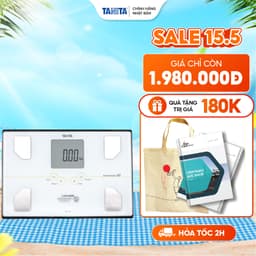 Thumbnail Cân phân tích 10 chỉ số cơ thể Tanita BC313 tự động nhận diện người dùng, chính hãng Nhật Bản 1