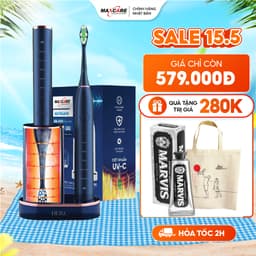 Thumbnail Bàn Chải Điện DIỆT KHUẨN BẰNG TIA UV CAO CẤP Maxcare Hera Whitening Sấy Khô & Nhắc Chuyển Vùng Đánh Răng 1