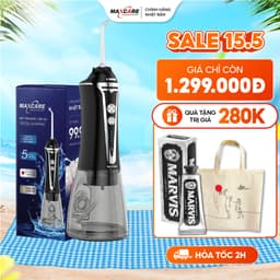 Thumbnail Máy Tăm Nước Cầm Tay Công Nghệ Nhật Bản Maxcare Max468Prime 5 Chế Độ, Thiết Kế Nguyên Khối 300ml 1