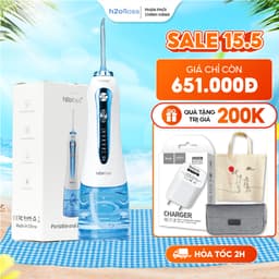 Thumbnail Máy Tăm Nước H2oFloss HF9P 5 Cấp Độ Tia Nước, Lực Bắn 130PSI, Pin 2500mAh, Dung tích 300ml, Đổi Mới 12 tháng, Tặng Túi 1