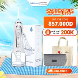 Thumbnail Máy tăm nước cầm tay H2oFloss HF6P 300ml [Mẫu cải tiến], Tia nước Micro sạch X4 lần, Bảo Hành 12 tháng, kèm túi đựng máy 1