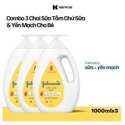 Thumbnail Combo 3 Sữa tắm Johnson's Baby Chứa Sữa & Gạo/Sữa Gạo & Yến Mạch/Sữa & Yến Mạch 1000ml/chai 1