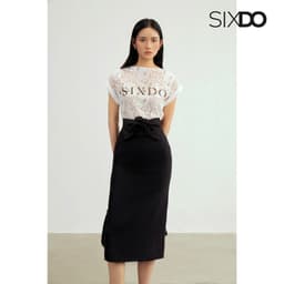 Thumbnail Áo ren nữ cổ thuyền SIXDO (White Print Sixdo Lace Blouse) 1
