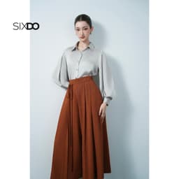 Thumbnail Áo lụa xám nhạt dài tay SIXDO (Light Grey Silk Shirt) 3