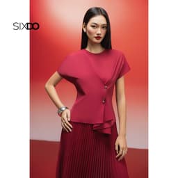 Thumbnail Chân váy xoè xếp ly SIXDO (Woven Flared Skirt) 1