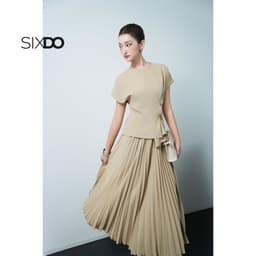 Thumbnail Chân váy xoè xếp ly SIXDO (Woven Flared Skirt) 2