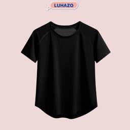 Thumbnail Áo tập gym nữ LUHAZO phối lưới thể dụ thể thao yoga vạt bầu vải co giãn thoải mái thấm hút 4 chiều MD027 T8T4 1