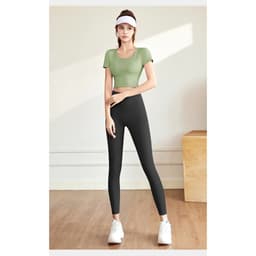 Thumbnail Đồ tập gym nữ LUHAZO set quần áo tập pickleball yoga đi bộ thể dục thể thao đan chéo lưng có mút ngực MD011&MT2 4