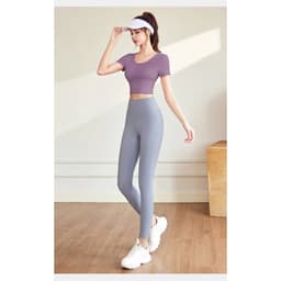 Thumbnail Đồ tập gym nữ LUHAZO set quần áo tập pickleball yoga đi bộ thể dục thể thao đan chéo lưng có mút ngực MD011&MT2 3