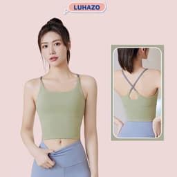 Thumbnail Áo tập gym nữ yoga LUHAZO bra có mút ngực chất xịn mịn cao cấp MB005 CT Pickleball 1