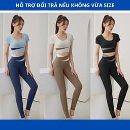 Thumbnail Bộ tập gym nữ đồ tập yoga cao cấp LUHAZO Siêu Co Giãn Có Mút Ngực Co Dãn 4 Chiều Nâng Mông MDMK Pickleball 2