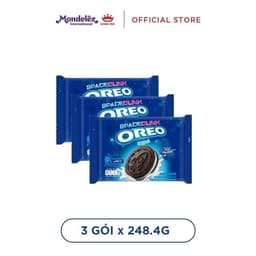 Thumbnail Bánh Quy Sôcôla OREO Vị Vani , Combo 3 Gói x 248.4G - phiên bản OREO Original/ SPACE DUNK 1