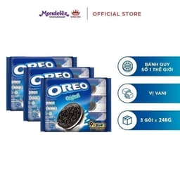 Thumbnail Bánh Quy Sôcôla OREO Vị Vani , Combo 3 Gói x 248.4G - phiên bản OREO Original/ SPACE DUNK 2