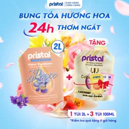 Thumbnail Nước xả vải sinh học Pristal Peace hương hoa violet, nước xả 2L lưu hương thơm cực lâu an toàn cho da em bé 1