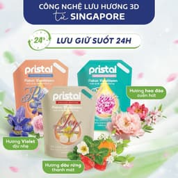 Thumbnail Nước xả vải sinh học Pristal Peace hương hoa violet, nước xả 2L lưu hương thơm cực lâu an toàn cho da em bé 4