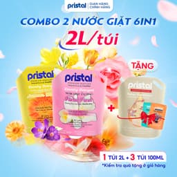 Thumbnail Combo 2 nước giặt sinh học 6in1 Pristal hương lavender, hương mùa hạ, túi 2L nước giặt quần áo an toàn cho da em bé 1