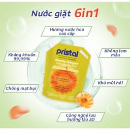 Thumbnail Combo giặt xả sinh học cao cấp 6in1 2L Pristal nước giặt quần, xả lưu hương thơm cực lâu an toàn cho da em bé 1