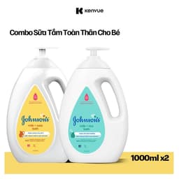 Thumbnail Bộ 2 chai Sữa tắm Johnson's Baby chứa sữa gạo & yến mạch 1000ml 1