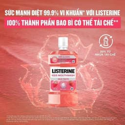Thumbnail Bộ 3 chai Nước Súc Miệng Listerine Kids Mouthwash with berry shield Dành Riêng Cho Trẻ Trên 6 Tuổi 250ml/chaidi 2