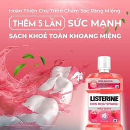 Thumbnail Bộ 3 chai Nước Súc Miệng Listerine Kids Mouthwash with berry shield Dành Riêng Cho Trẻ Trên 6 Tuổi 250ml/chaidi 3