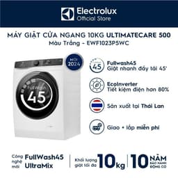 Thumbnail Free giao lắp - Máy giặt cửa ngang Electrolux 10kg UltimateCare 500 - Trắng EWF1023P5WC 1