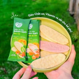 Thumbnail Bánh ăn dặm gạo dẹt rau củ Mămmy giúp bé tập nhau bổ sung dinh dưỡng, hỗ trợ tiêu hóa cho bé 7 tháng 1