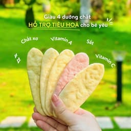 Thumbnail Bánh ăn dặm gạo dẹt rau củ Mămmy giúp bé tập nhau bổ sung dinh dưỡng, hỗ trợ tiêu hóa cho bé 7 tháng 4