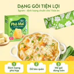 Thumbnail Phô mai rau củ Mămmy dạng bột kết hợp với rau củ tự nhiên bổ sung canxi và chất xơ cho bé 6 tháng 4
