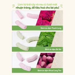 Thumbnail Bánh ăn dặm Mămmy làm từ rau củ trái cây tự nhiên bổ sung canxi giúp bé phát triển toàn diện, hộp 12g 4