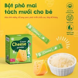 Thumbnail Phô mai tách muối Mămmy dạng bột rắc cơm, cháo cho bé ăn dặm, hộp 10 ống (3g/ ống) 2
