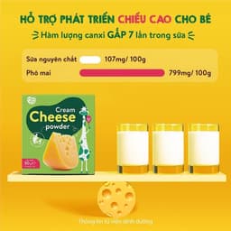 Thumbnail Phô mai tách muối Mămmy dạng bột rắc cơm, cháo cho bé ăn dặm, hộp 10 ống (3g/ ống) 4