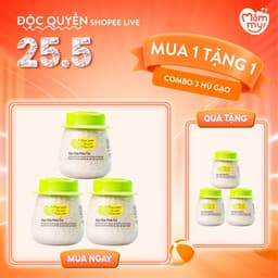 Thumbnail Combo 3 hũ gạo sữa hữu cơ Mămmy nấu cháo cho bé ăn dặm, hũ 140gr 1
