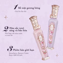 Thumbnail Son bóng phát sáng FLOWER KNOWS Strawberry Rococo 3.5 ml lâu trôi 2