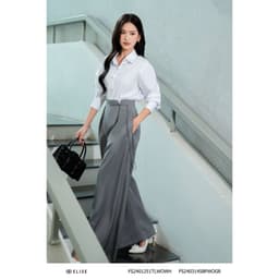 Thumbnail Áo sơ mi thô trắng dài cổ đức thiết kế Elise FS2401251TLWOWH 1