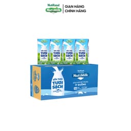 Thumbnail Thùng Sữa Tươi Tươi Sạch NutiMilk Ít Đường 110ml (Hộp 110ml x 48) 4