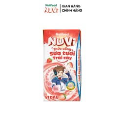 Thumbnail NuVi Thùng Thức Uống Sữa Tươi Trái Cây Vị Dâu 110ml (Hộp 110ml x 48) 4