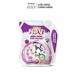 Thumbnail NuVi Thùng Thức Uống Sữa Tươi Trái Cây Vị Nho 110ml (Túi 110ml x 24) 2