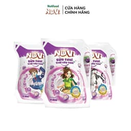 Thumbnail NuVi Thùng Thức Uống Sữa Tươi Trái Cây Vị Nho 110ml (Túi 110ml x 24) 3