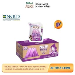 Thumbnail Thùng Thạch Trái Cây NuVi Vị Nho 110ml - Không Chất Bảo Quản (Túi 110ml x 24) 1
