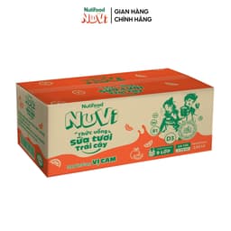 Thumbnail NuVi Thùng Thức Uống Sữa Tươi Trái Cây Vị Cam 110ml (Túi 110ml x 24) 4