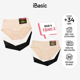 Thumbnail Set quần lót nữ đúc su không đường may không lộ viền Da-Trắng-Đen iBasic V188 - V189 3