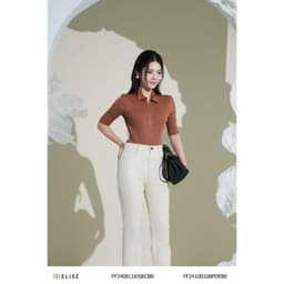 Thumbnail Body suit nâu khóa trước thiết kế Elise FF2408118JSKCBR 1