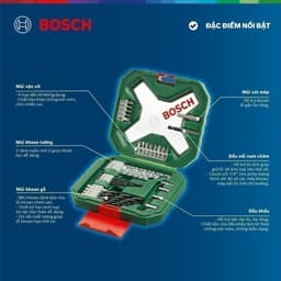 Thumbnail Bộ mũi khoan và vặn vít Bosch X-Line 34 món 2607010608 3