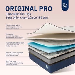 Thumbnail Nệm Foam Cao Cấp Ru9 Original Pro 25cm - Trắng Xanh | Lớp Foam 3 vùng | Tùy chỉnh độ êm | Bao gồm 6 Kích Thước 4