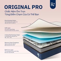 Thumbnail Nệm Foam Cao Cấp Ru9 Original Pro 25cm - Trắng Xanh | Lớp Foam 3 vùng | Tùy chỉnh độ êm | Bao gồm 6 Kích Thước 3