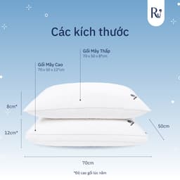 Thumbnail Gối Mây Ru9, Chất Liệu Microfiber 3D Tân Tiến, Đặc Biệt Chống Thấm, Nâng Đỡ Cổ - Ôm Trọn Đầu Giúp Ngủ Ngon, 2 Kích Thước 2