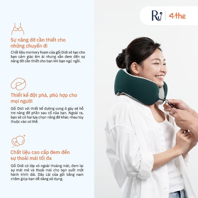 Ảnh Gối Cổ Du Lịch DiDi Nhỏ Gọn và Cao Cấp | Chất Liệu Mút Hoạt Tính | 3 Màu Sắc Đa Dạng 4